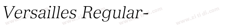 Versailles Regular字体转换